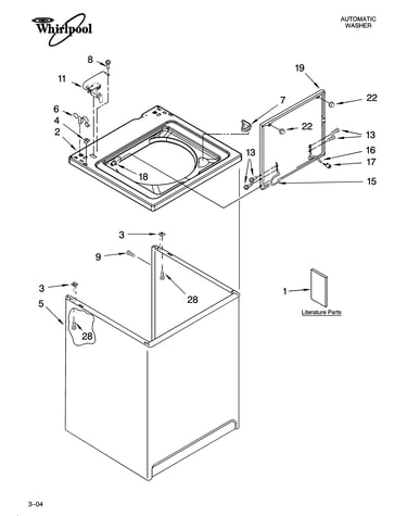Top and cabinet parts
