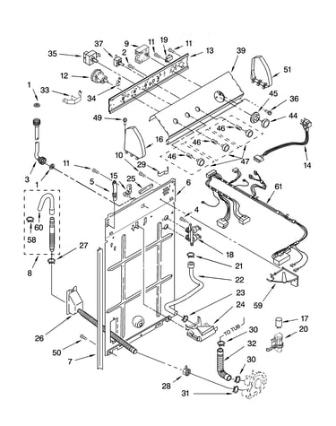 Controls and rear panel parts
