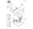 Roper RGX4634KQ3 top and console parts diagram