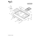 Whirlpool SF315PEPT0 cooktop parts diagram