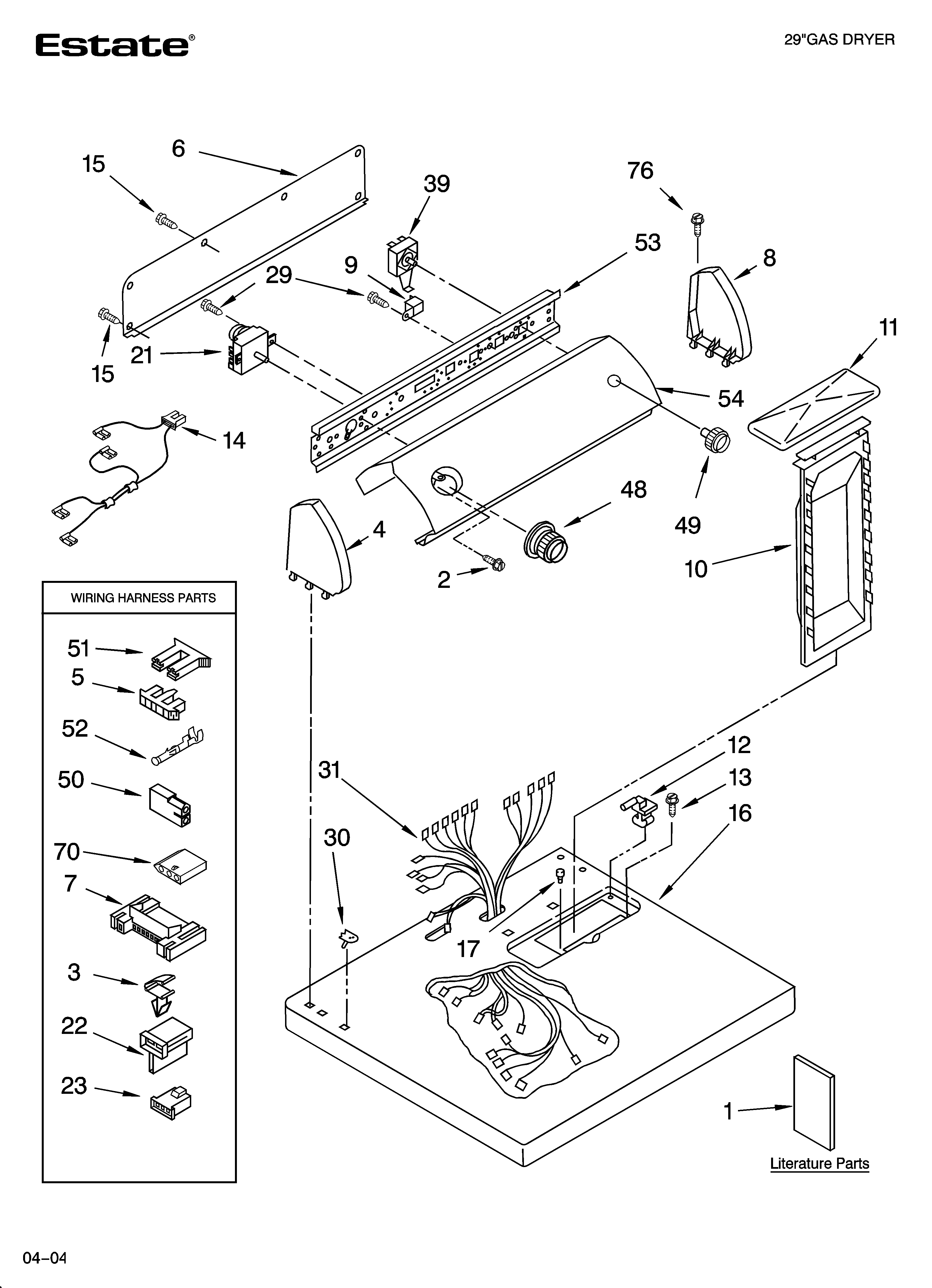 Top and console parts