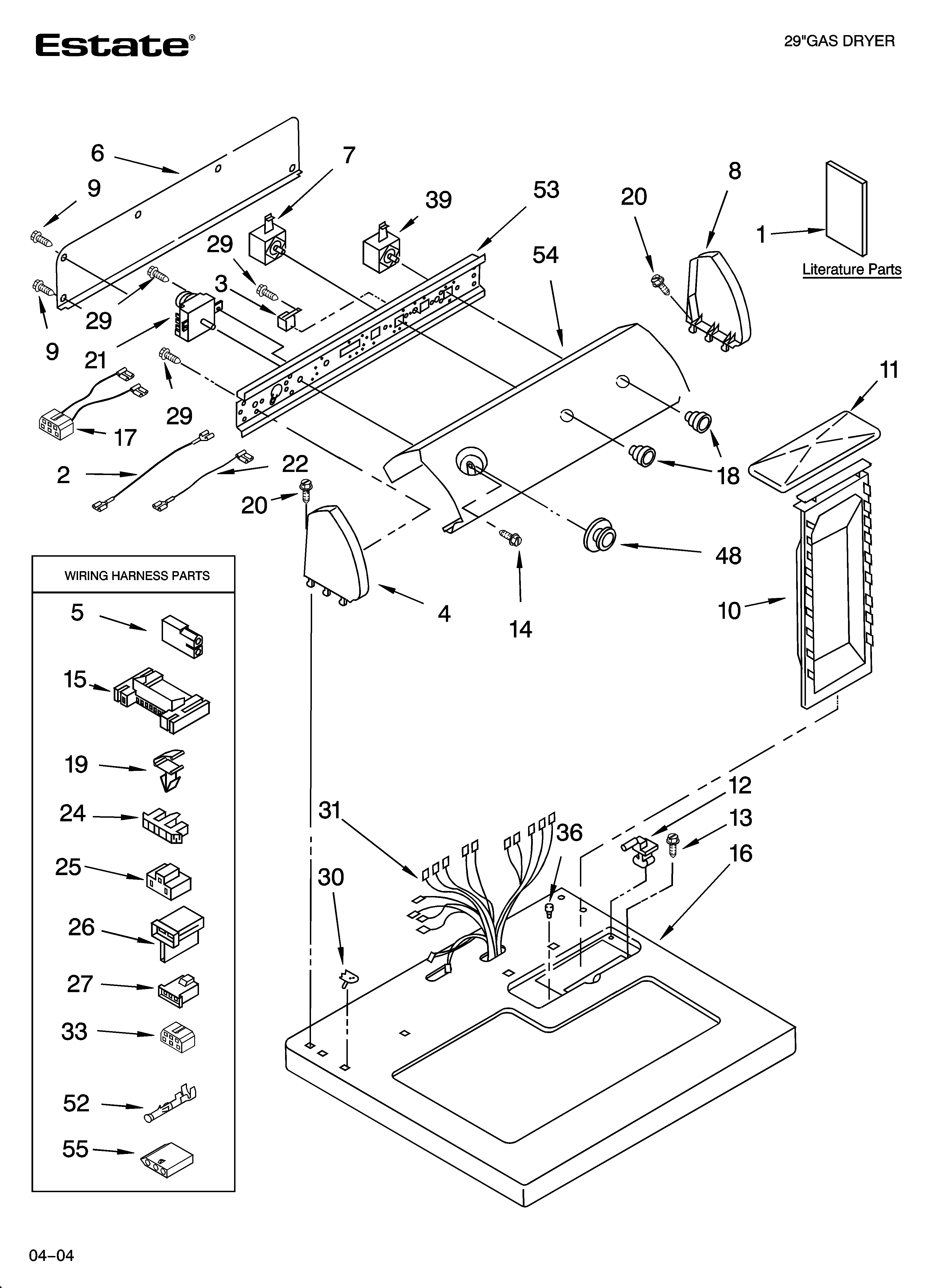 Top and console parts