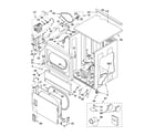 Whirlpool CSP2740KQ3 upper cabinet and front panel parts diagram
