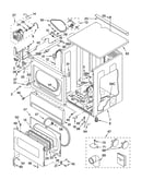 Upper cabinet and front panel parts