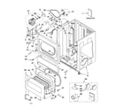 Whirlpool CSP2770KQ2 lower cabinet and front panel parts diagram