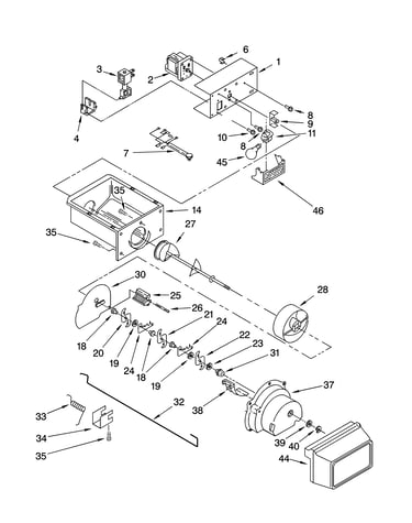 Motor and ice container parts
