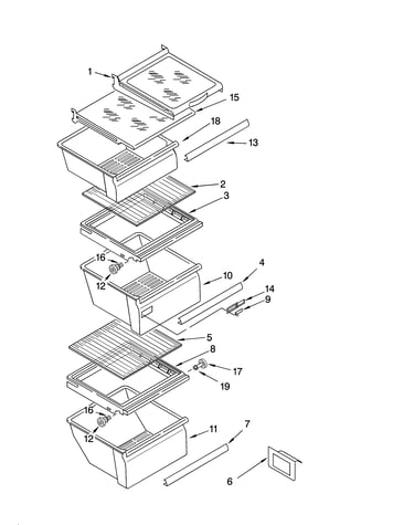 Refrigerator shelf parts
