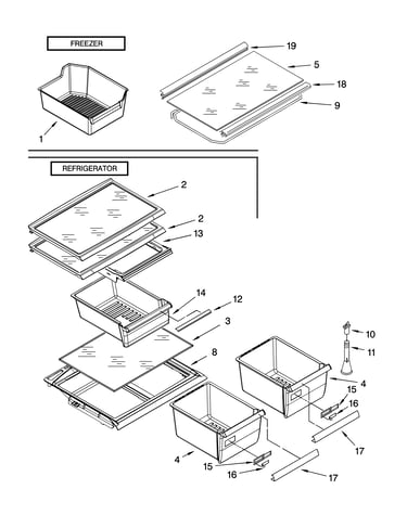 Shelf parts, optional parts