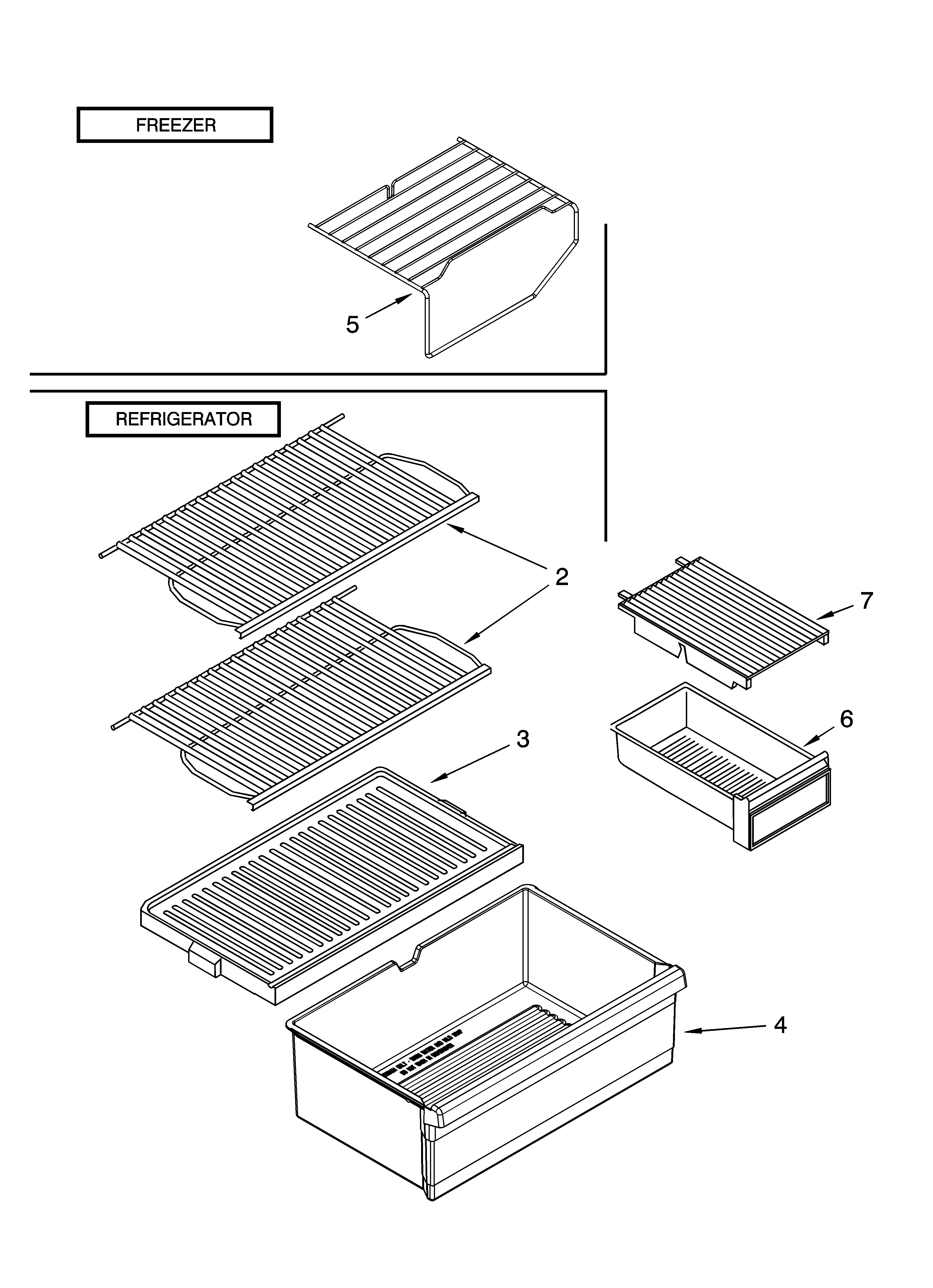 SHELF PARTS, OPTIONAL PARTS