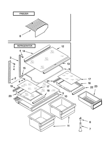 Shelf parts, optional parts