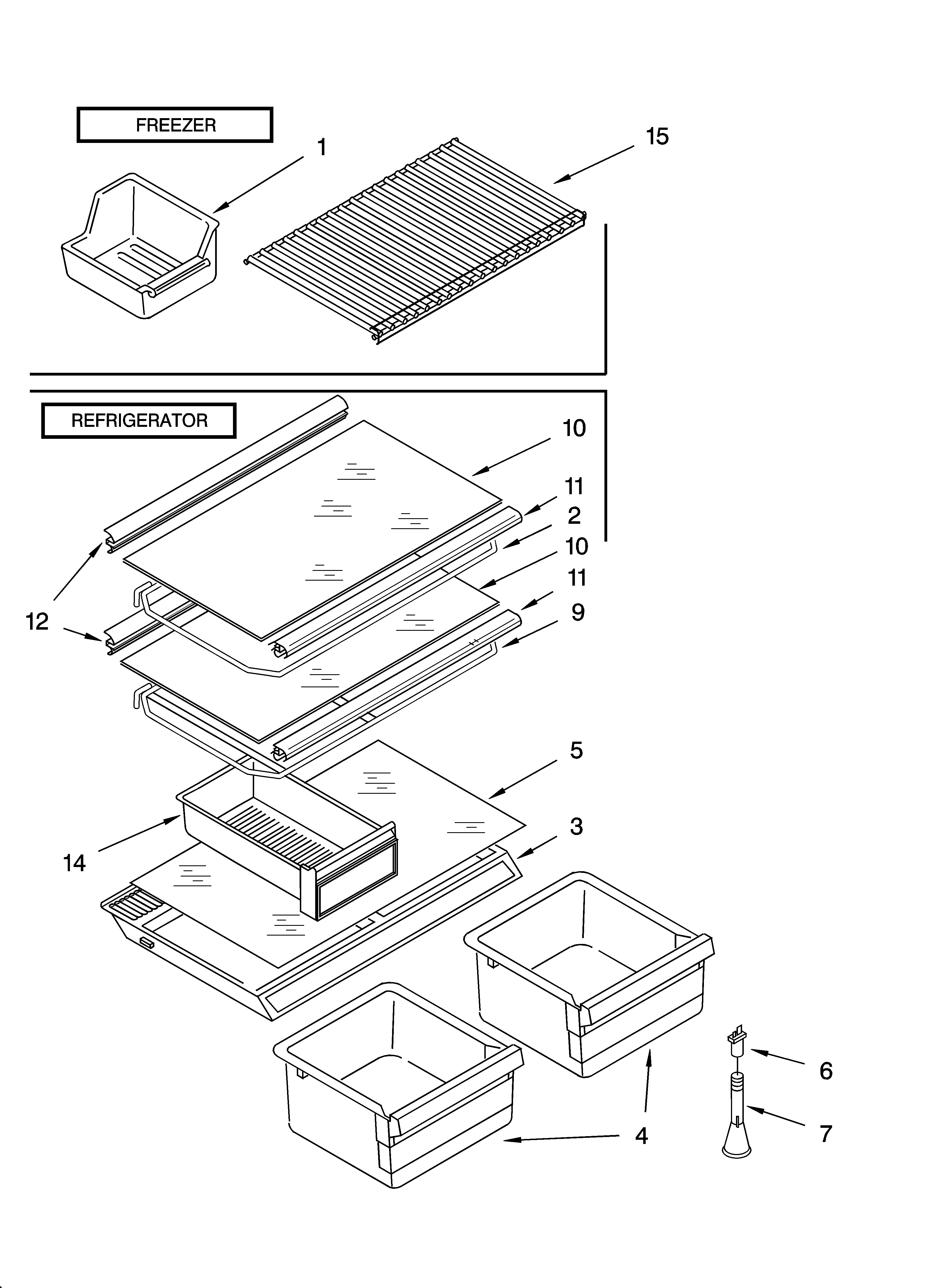 Shelf parts, optional parts