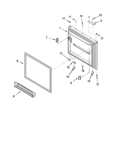 Freezer door parts