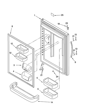 Refrigerator door parts