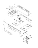 Cooktop, burner and grate parts