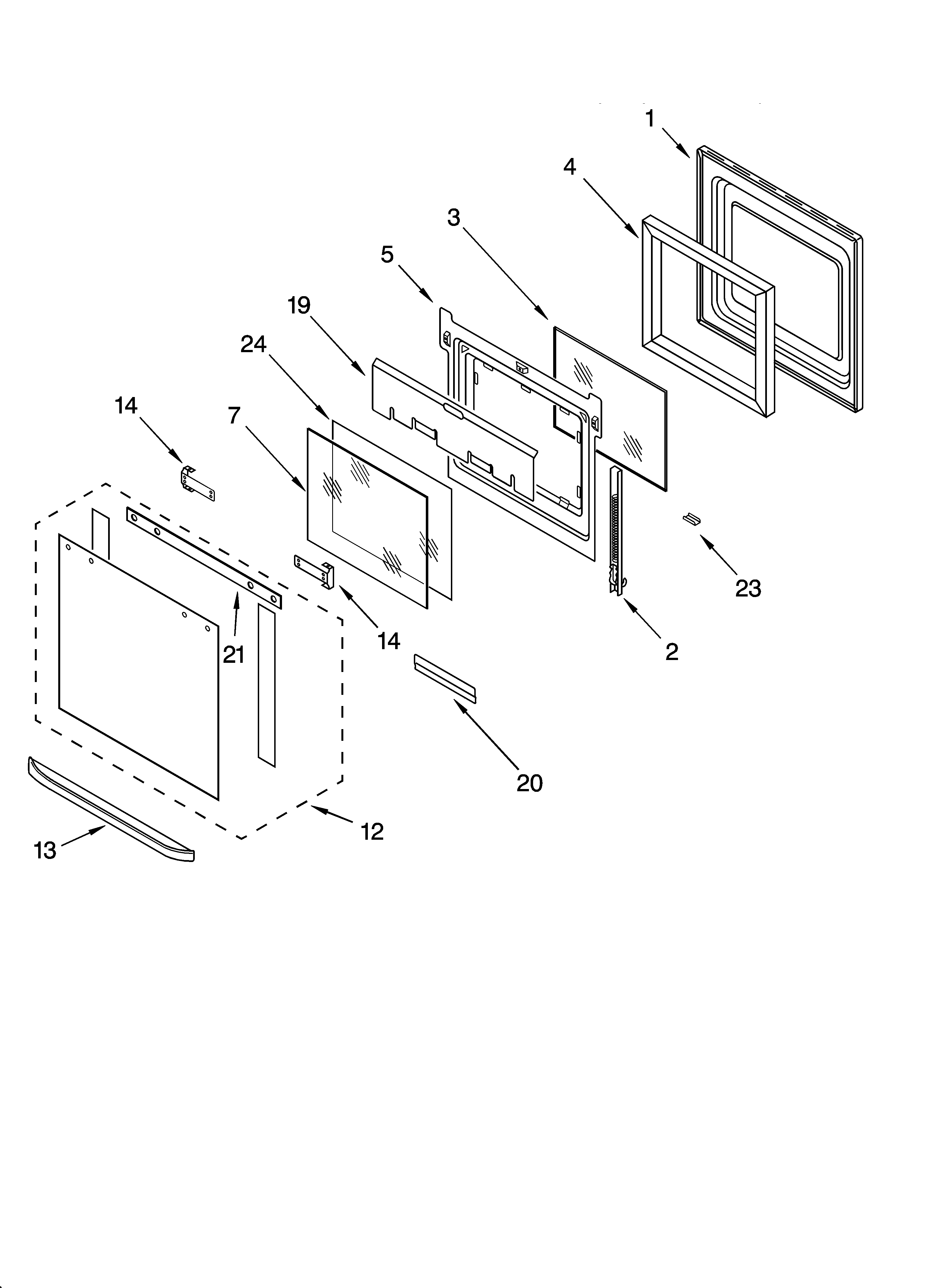 OVEN DOOR PARTS