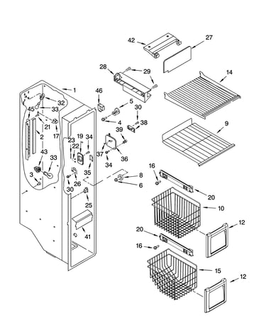Freezer liner parts