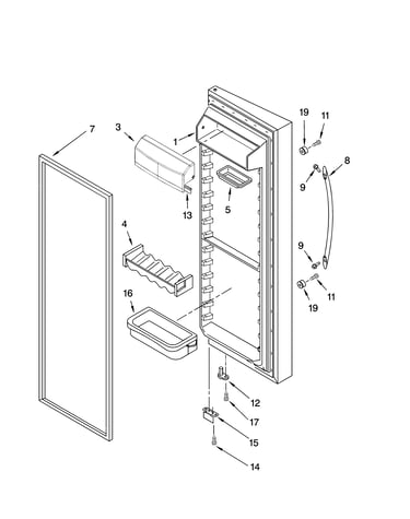 Refrigerator door parts