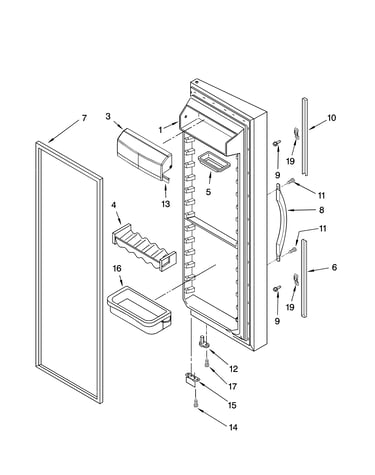 Refrigerator door parts