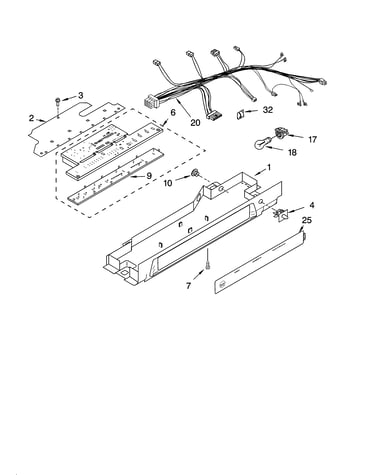 Control parts, parts not illustrated