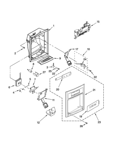 Dispenser front parts