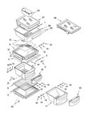 Refrigerator shelf parts