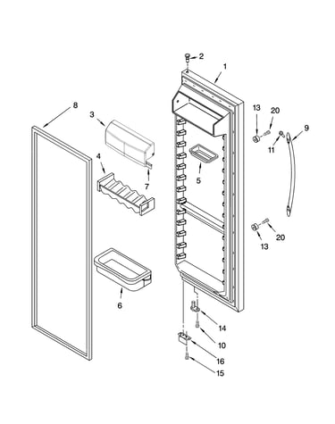 Refrigerator door parts