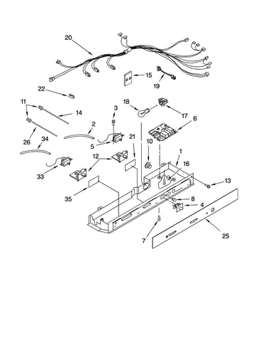 Control parts, parts not illustrated