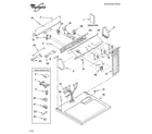 Whirlpool LER5644PQ0 top and console parts diagram