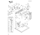 Whirlpool LGR5644PQ0 top and console parts diagram