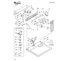 Whirlpool LGR8648PW0 top and console parts diagram