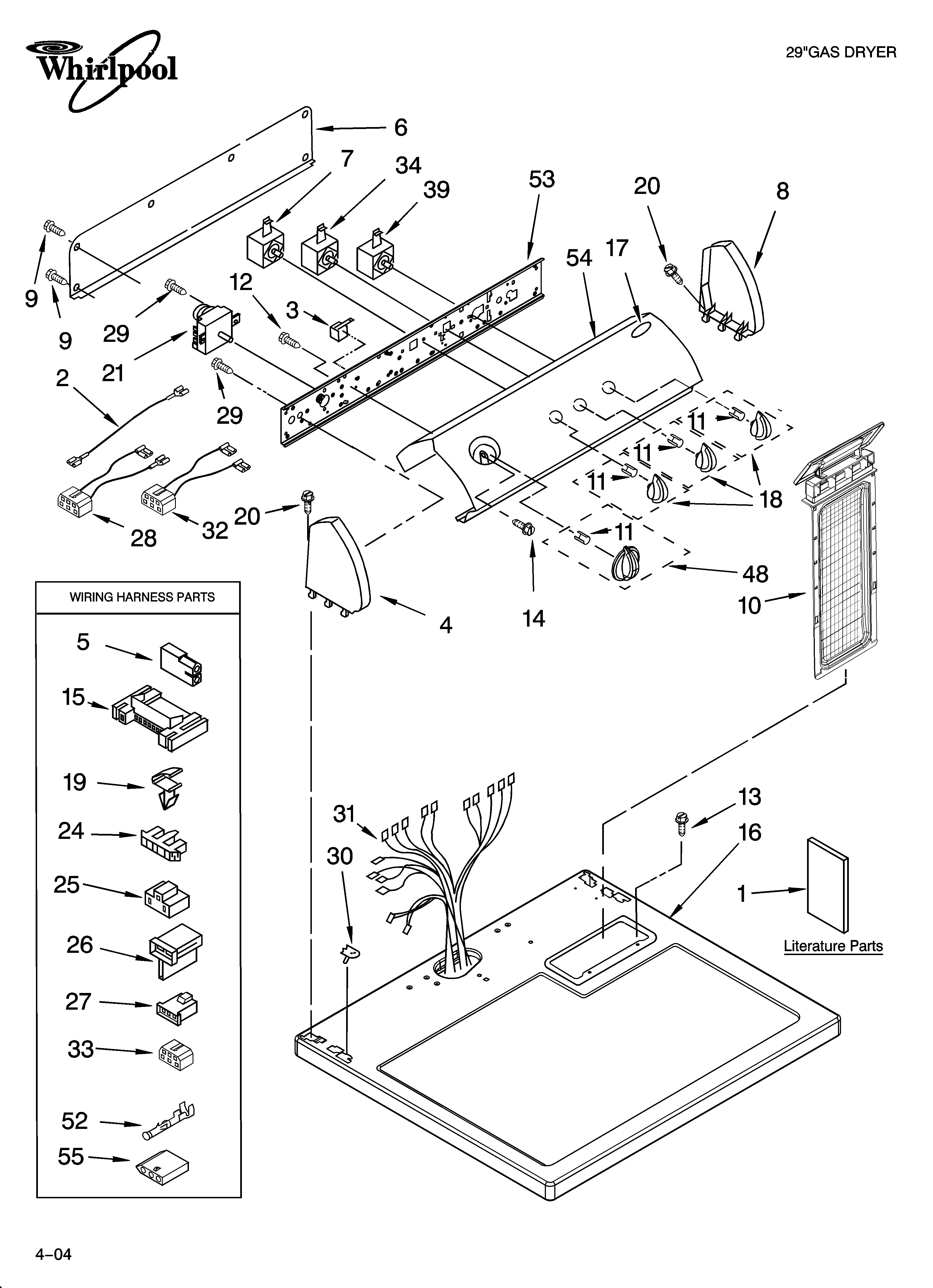Top and console parts