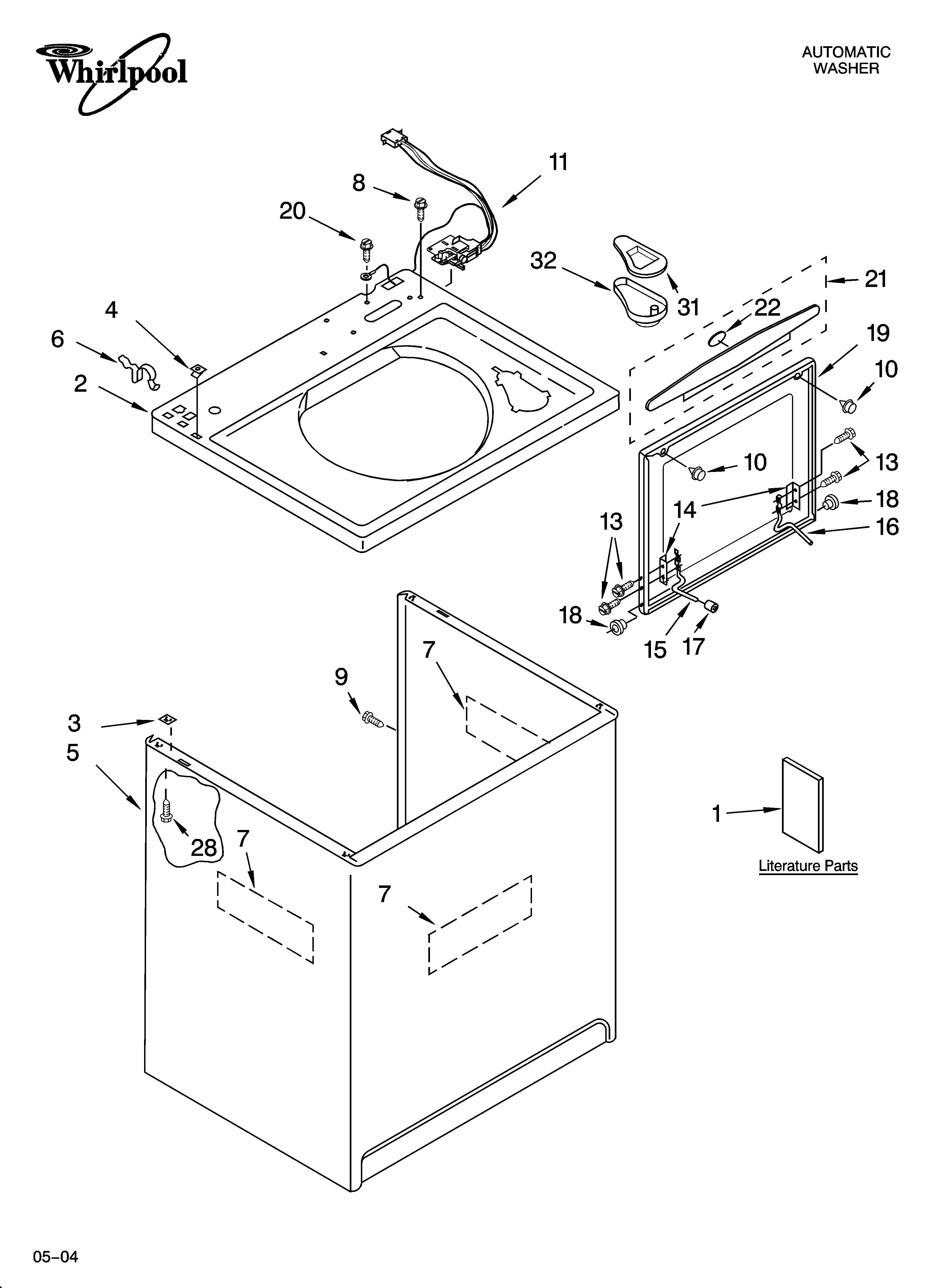 TOP AND CABINET PARTS