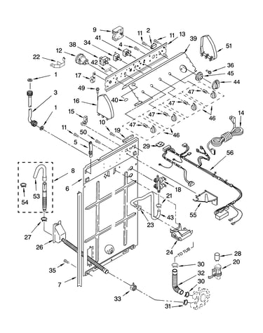 Controls and rear panel parts