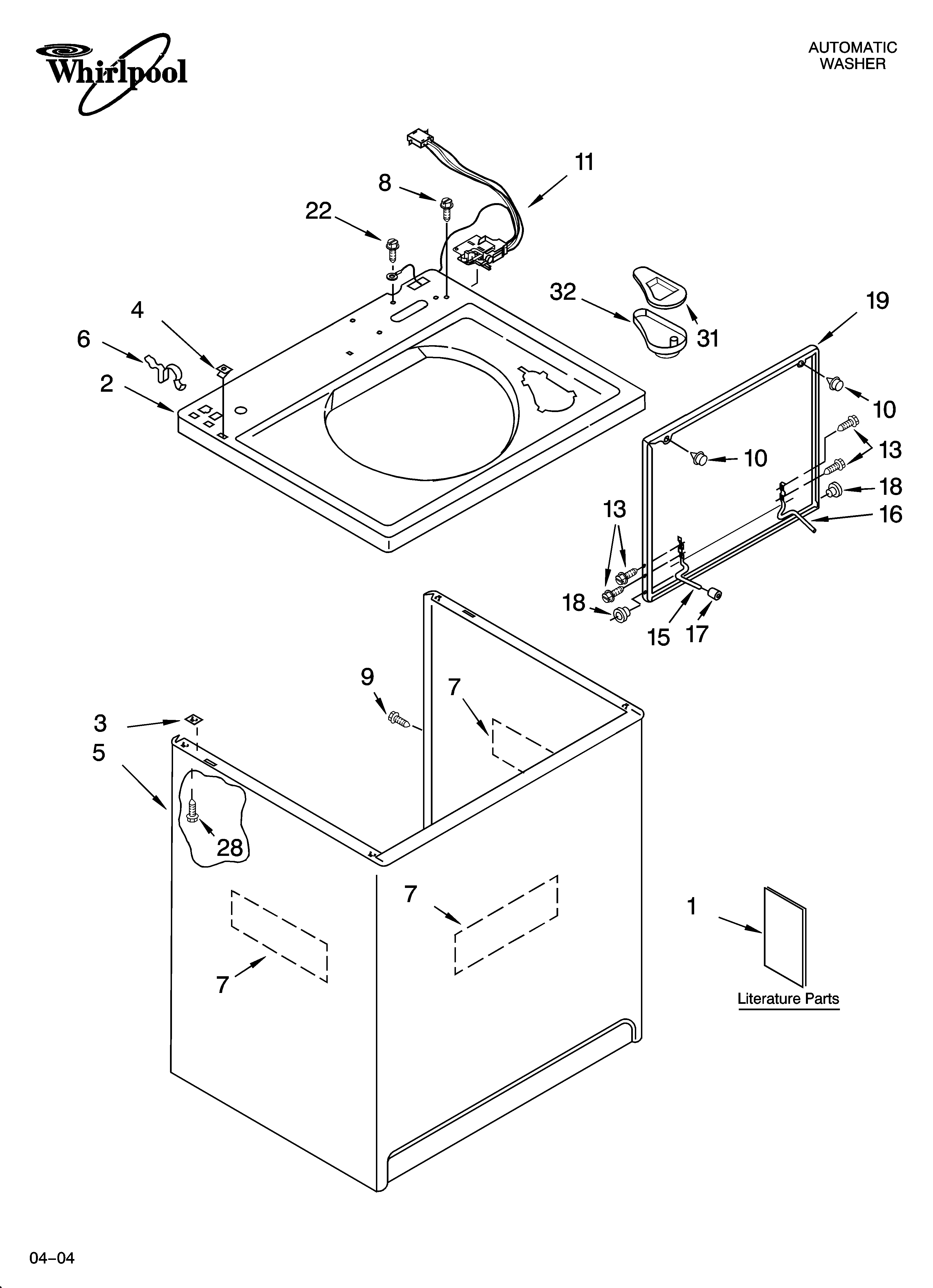 TOP AND CABINET PARTS