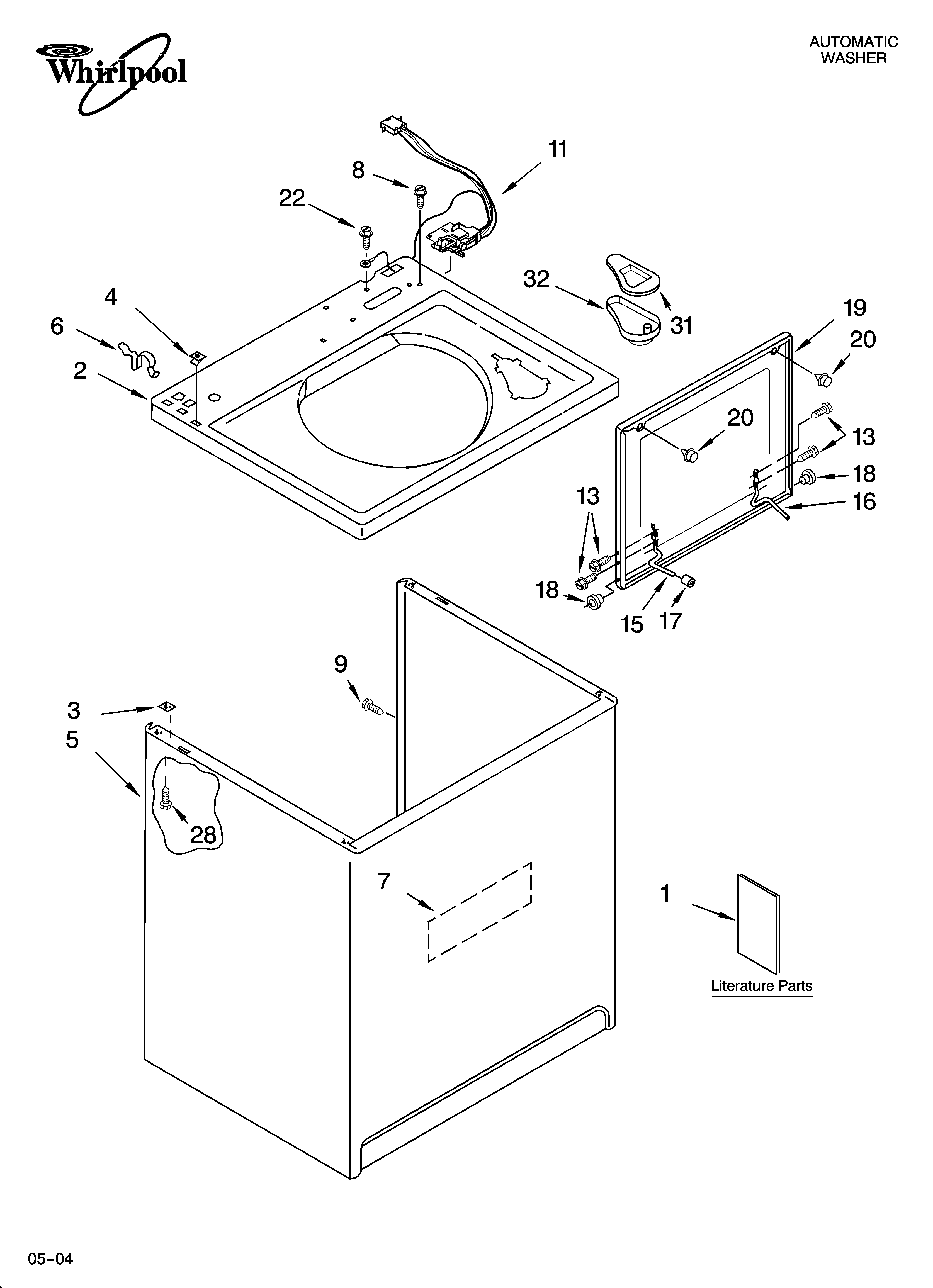 TOP AND CABINET PARTS