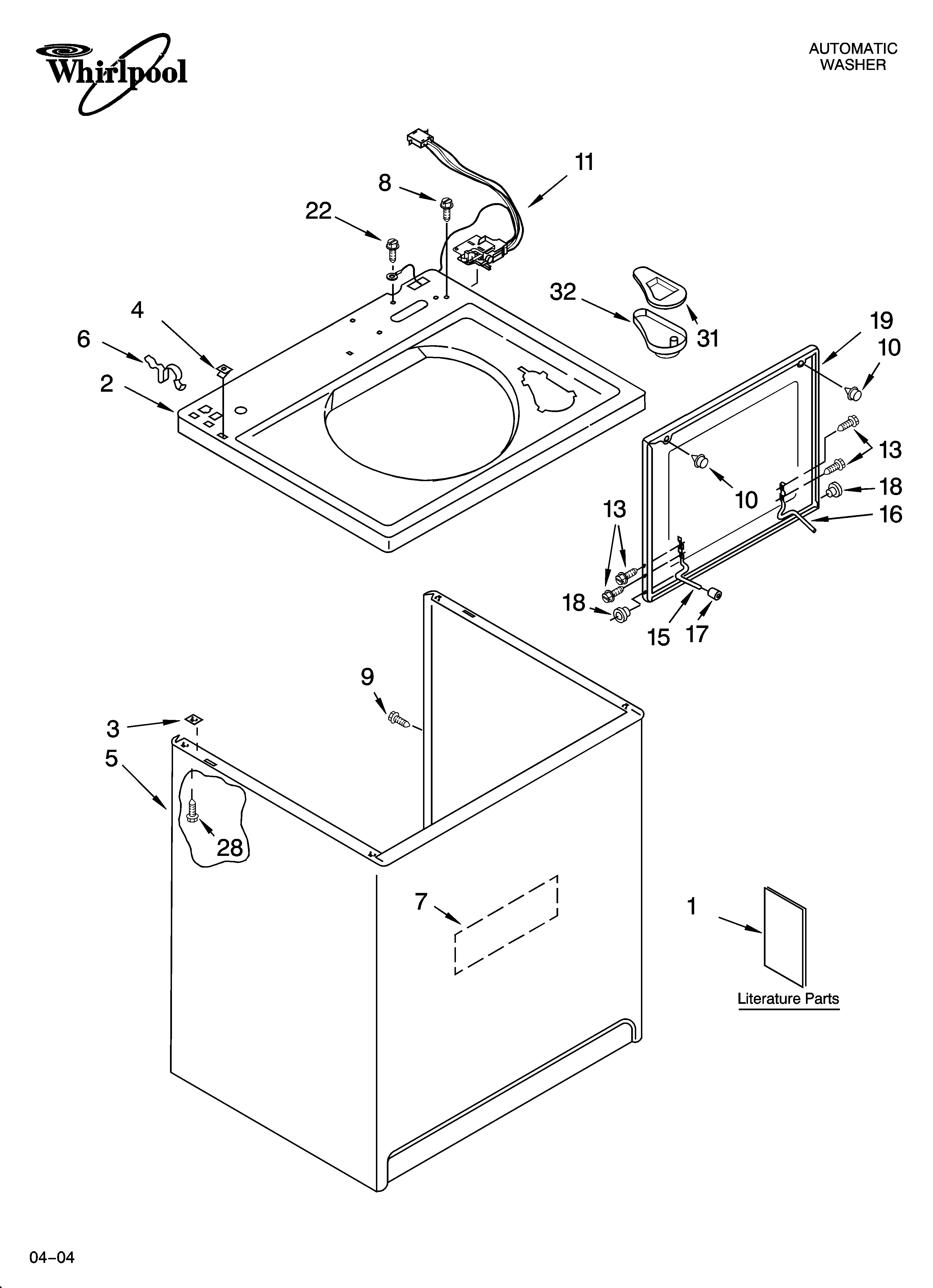 Top and cabinet parts