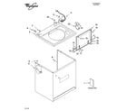 Whirlpool LSQ9659PW0 top and cabinet parts diagram