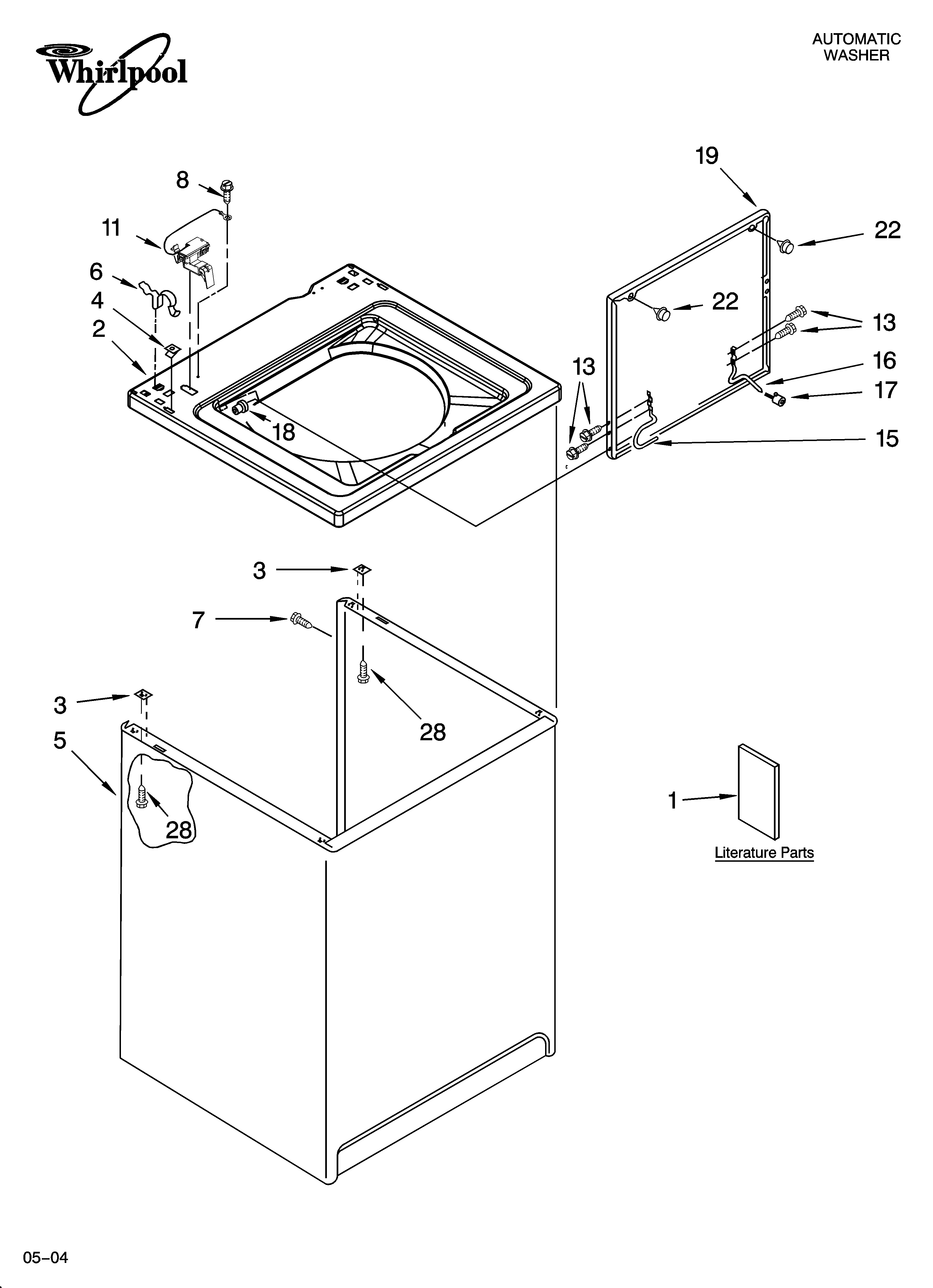 TOP AND CABINET PARTS