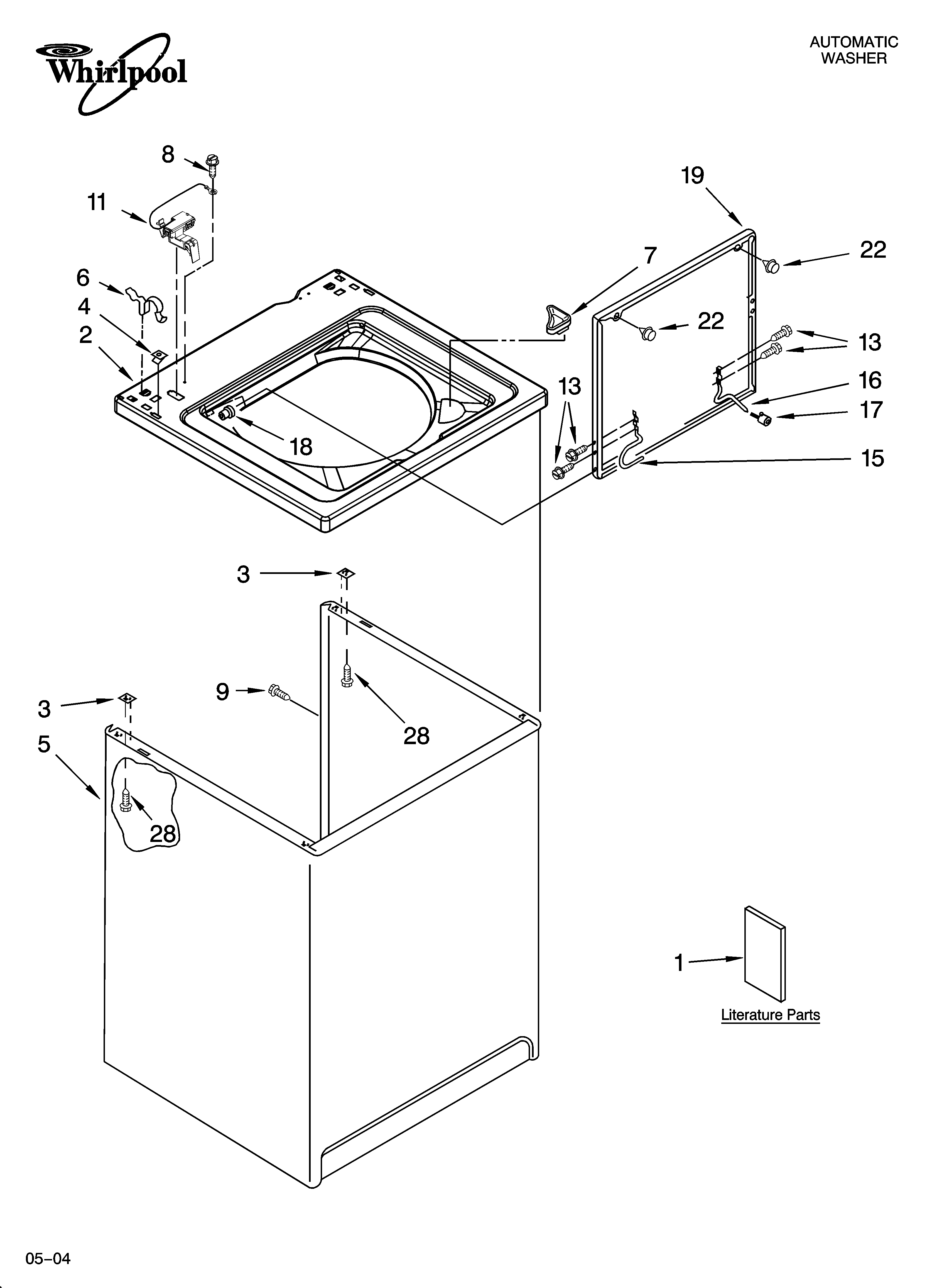 Top and cabinet parts