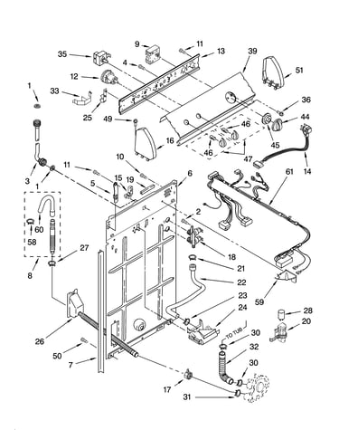 Controls and rear panel parts