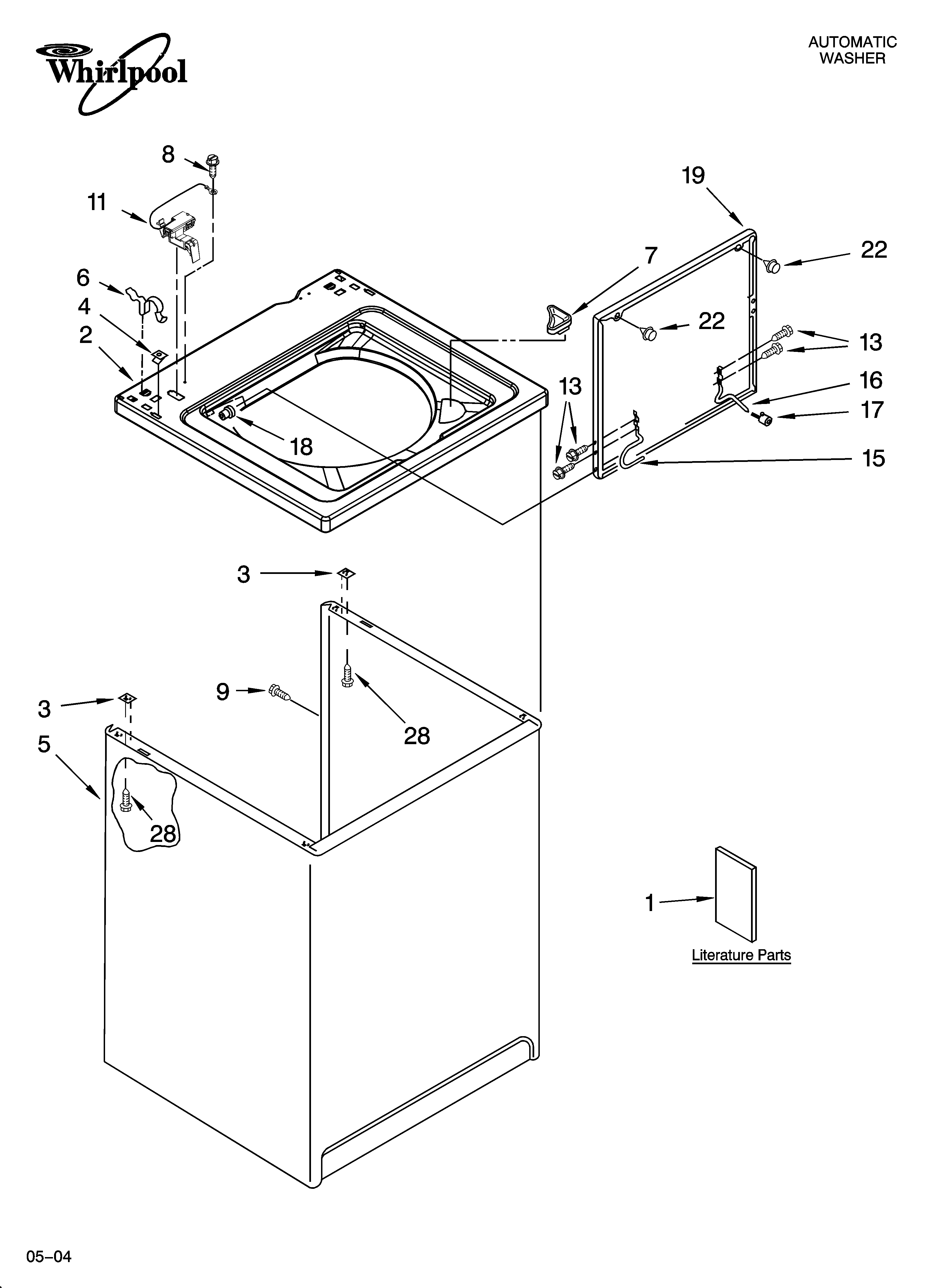 Top and cabinet parts