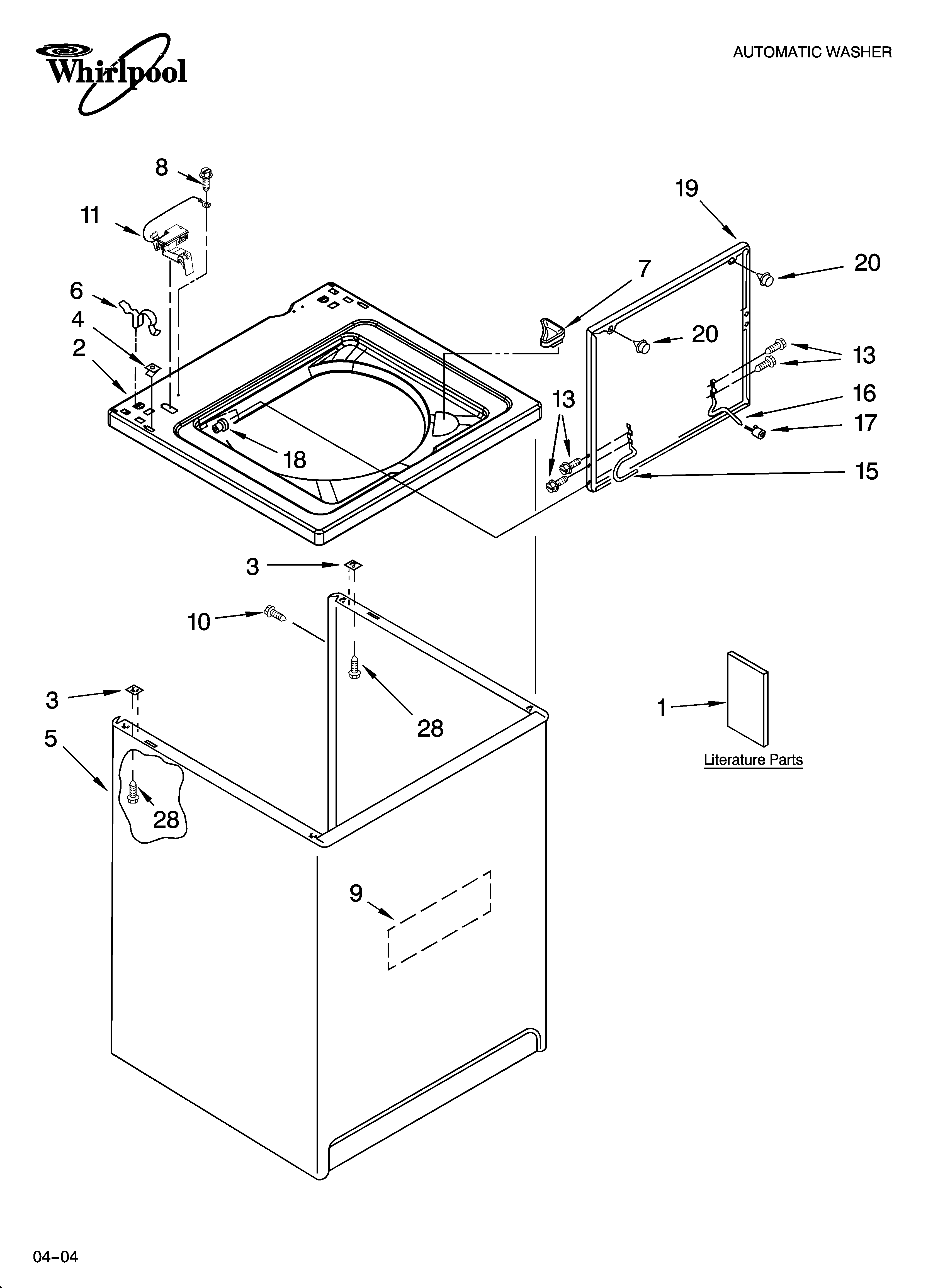 TOP AND CABINET PARTS