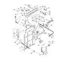 Whirlpool LSW9700PQ0 controls and rear panel parts diagram