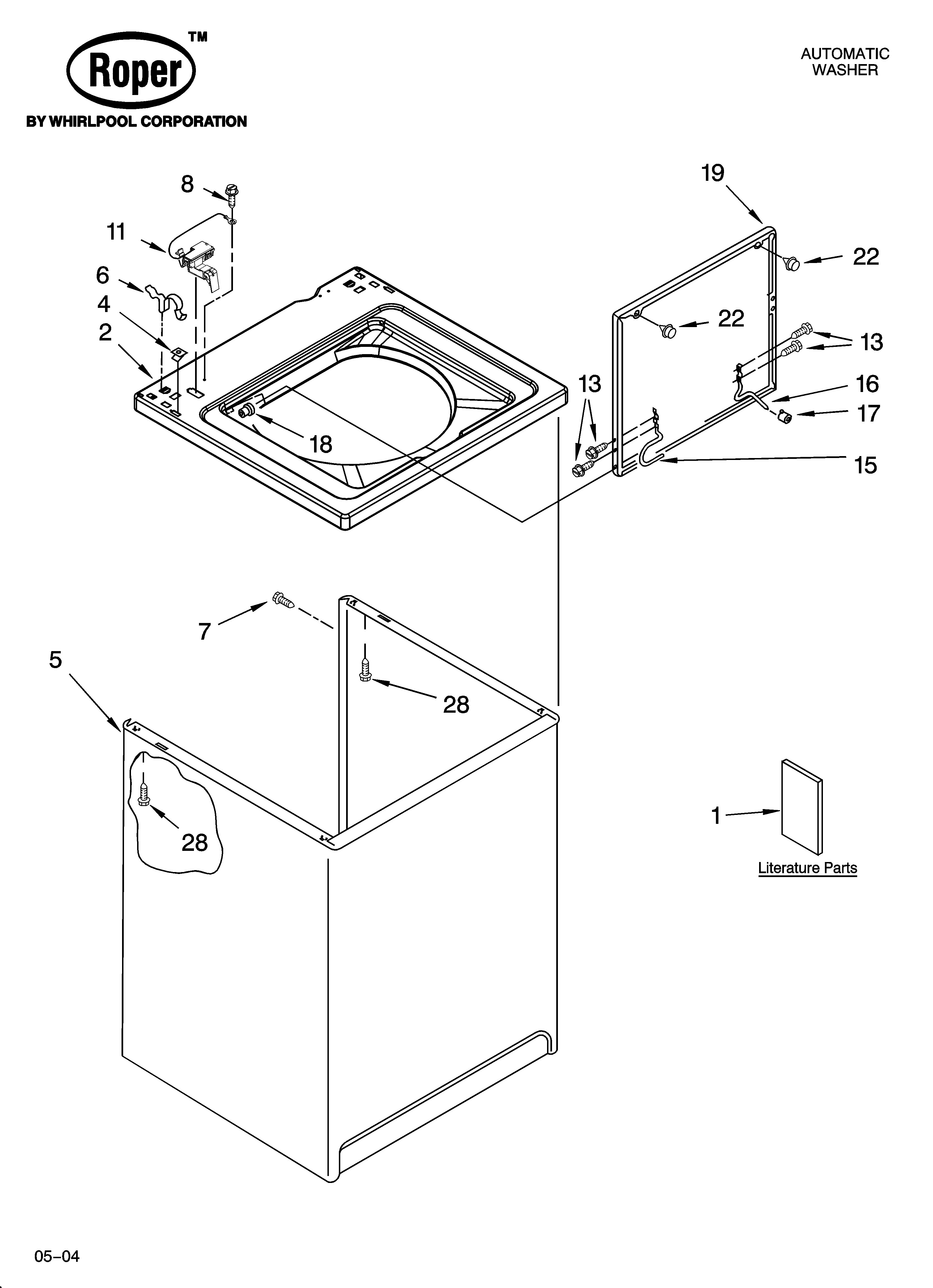 TOP AND CABINET PARTS