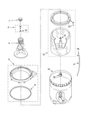 Agitator, basket and tub parts