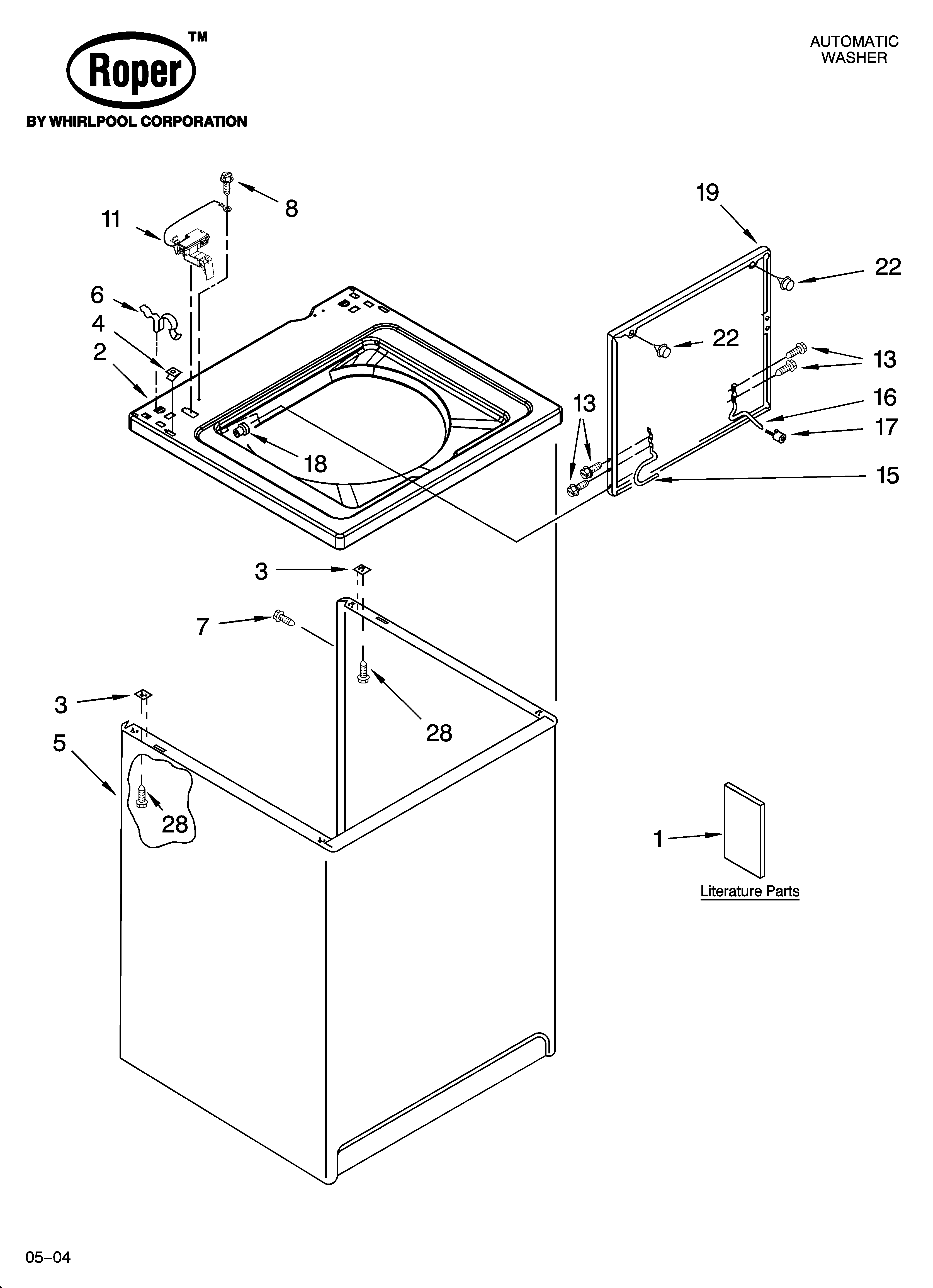 Top and cabinet parts