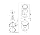 Roper RAS6233PQ0 agitator, basket and tub parts diagram