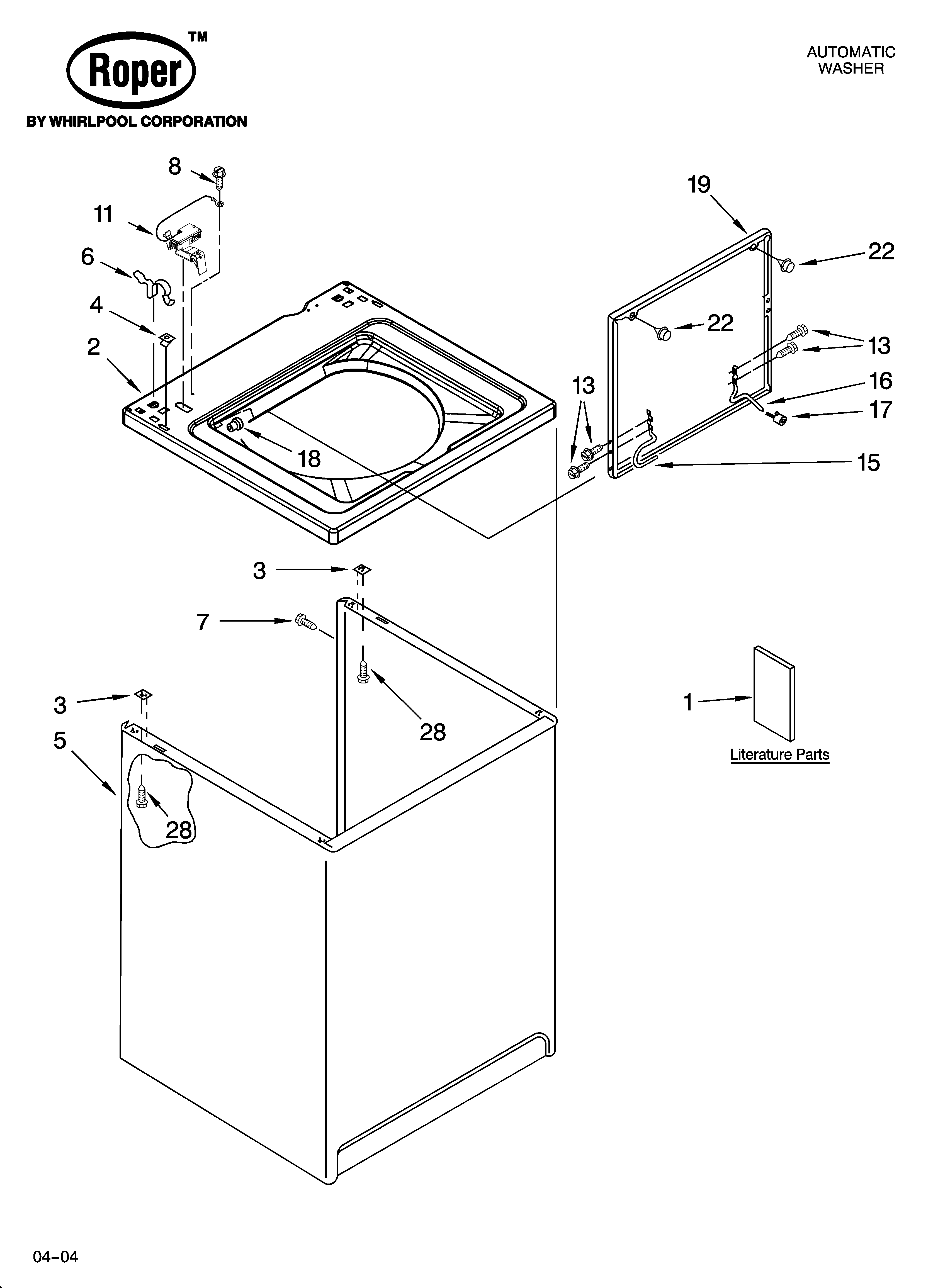Top and cabinet parts