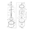 Roper RAS8333PQ0 agitator, basket and tub parts diagram