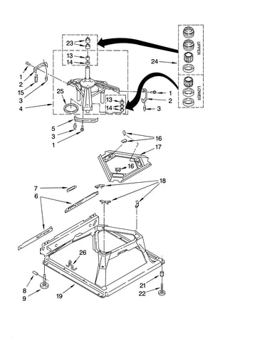 Machine base parts